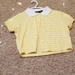 Yellow and white shirt